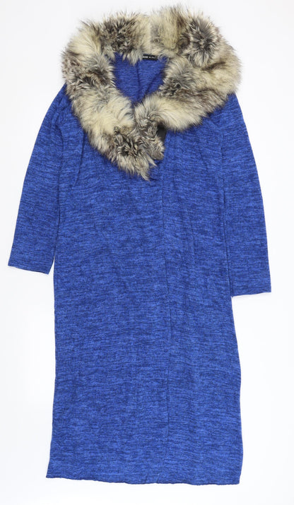 Womens UK Size S Moda Blue Cardigan Jumper