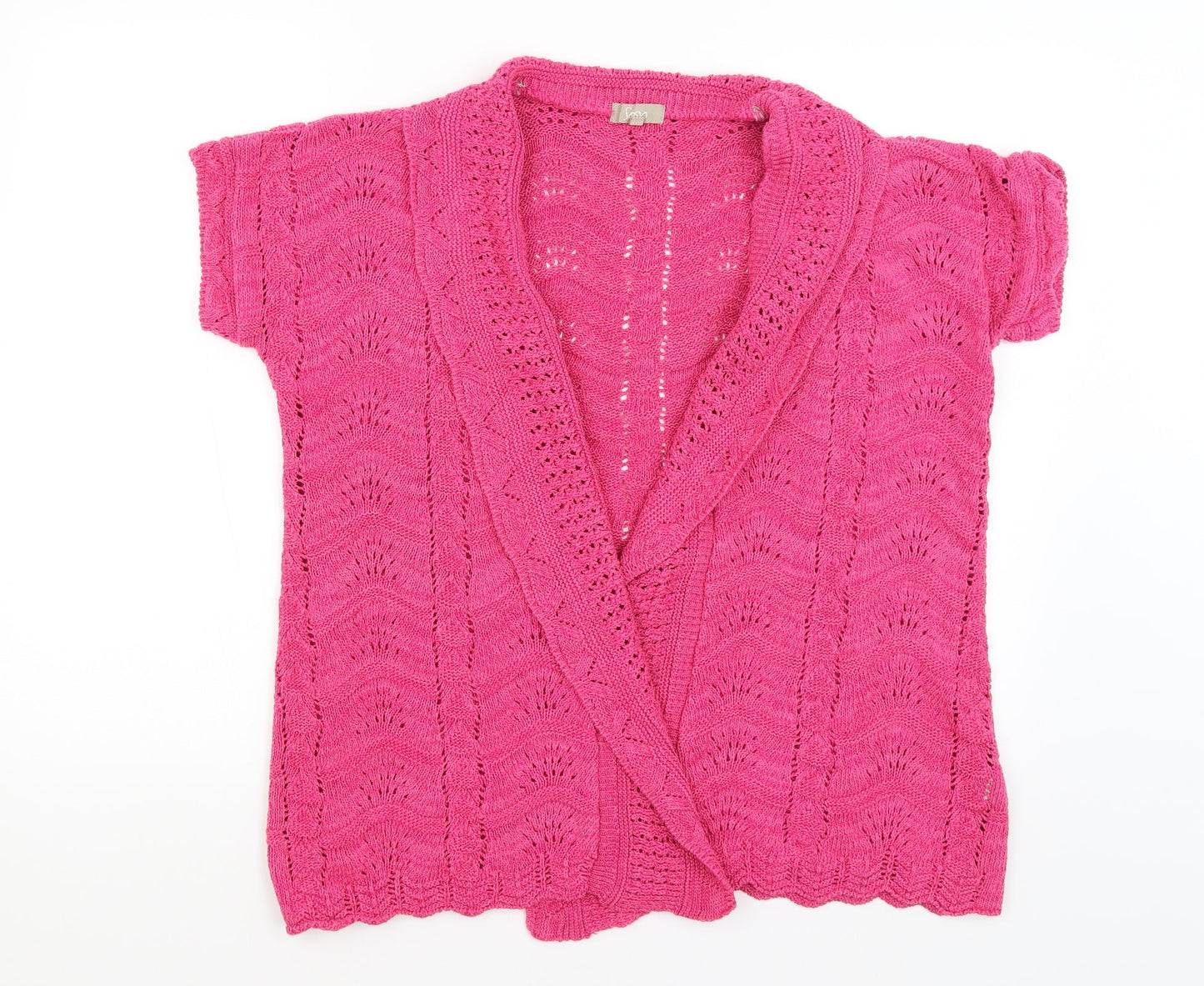 Womens UK Size 16 Soon Pink Cardigan Jumper