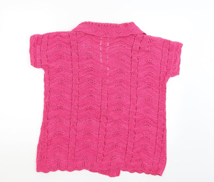 Womens UK Size 16 Soon Pink Cardigan Jumper