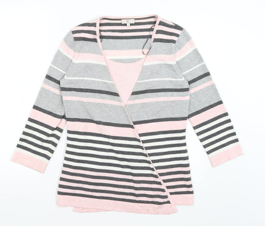 CC Womens Pink Striped  Pullover Jumper Size S