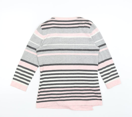 CC Womens Pink Striped  Pullover Jumper Size S