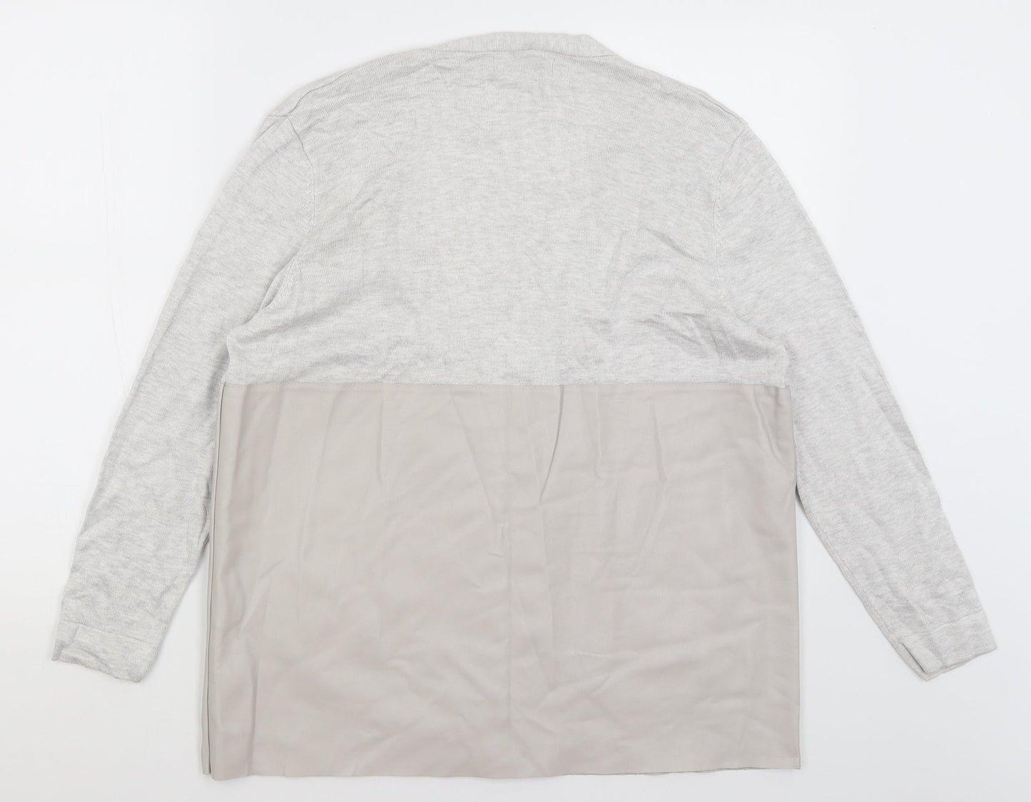 Womens UK Size S Zara Grey Cardigan Jumper