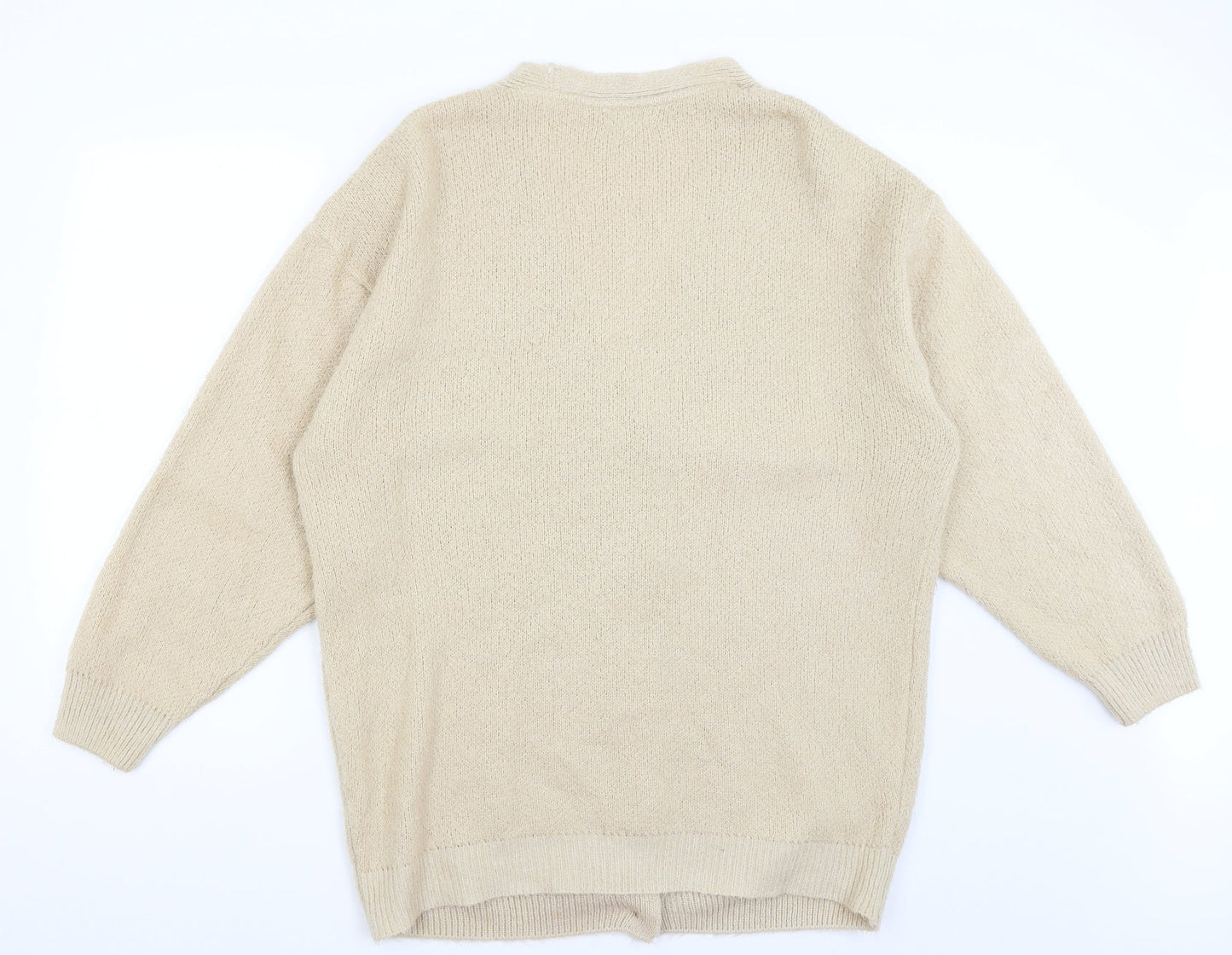 Womens UK Size XS Topshop Beige Cardigan Jumper