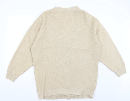 Womens UK Size XS Topshop Beige Cardigan Jumper