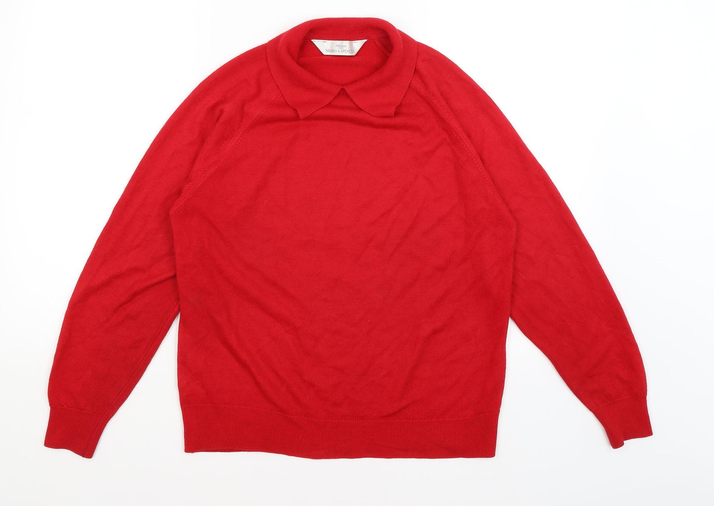Womens UK Size 12 M&S Red Pullover Jumper