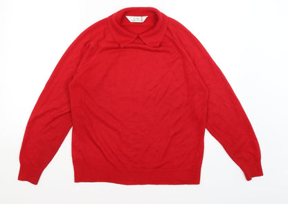 Womens UK Size 12 M&S Red Pullover Jumper