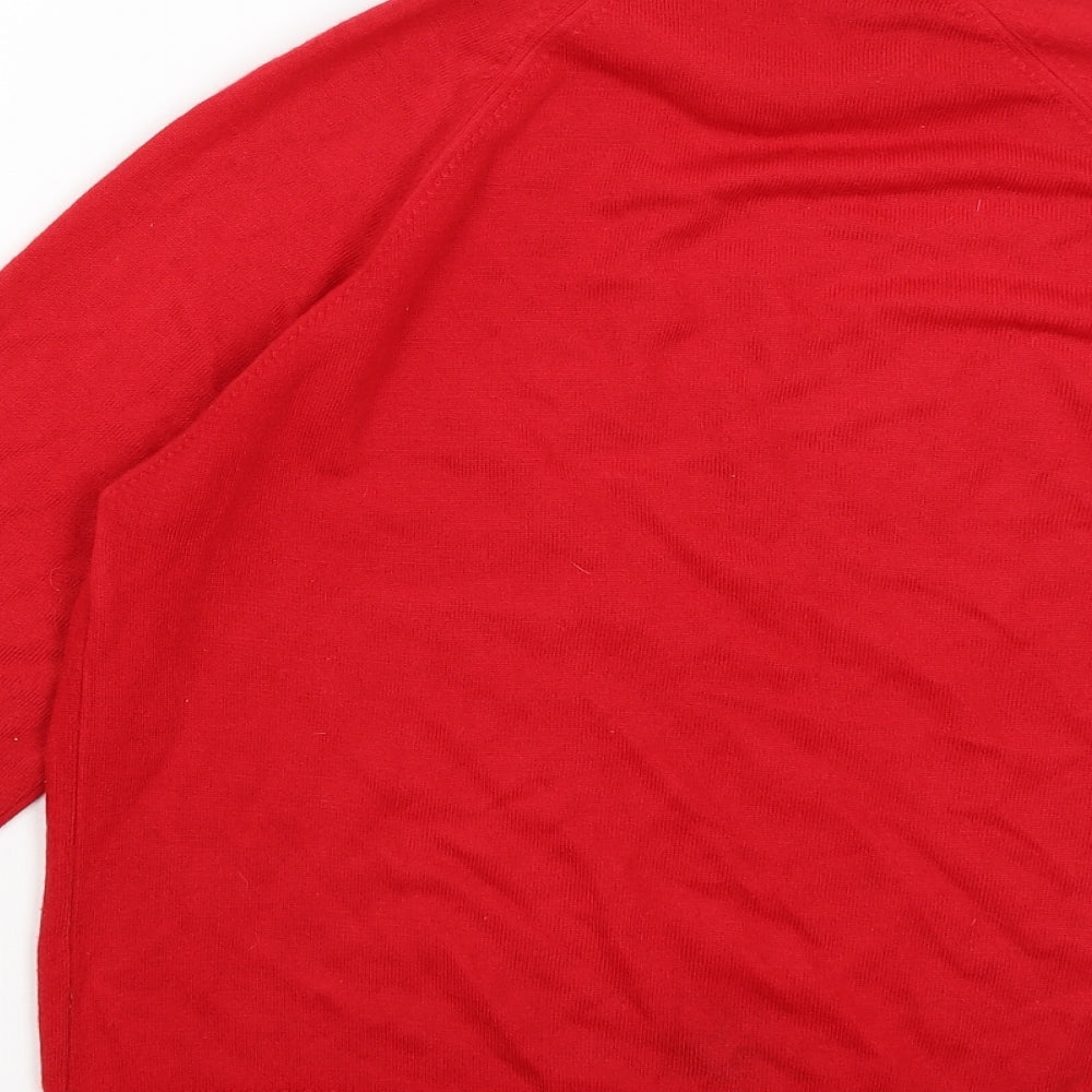 Womens UK Size 12 M&S Red Pullover Jumper