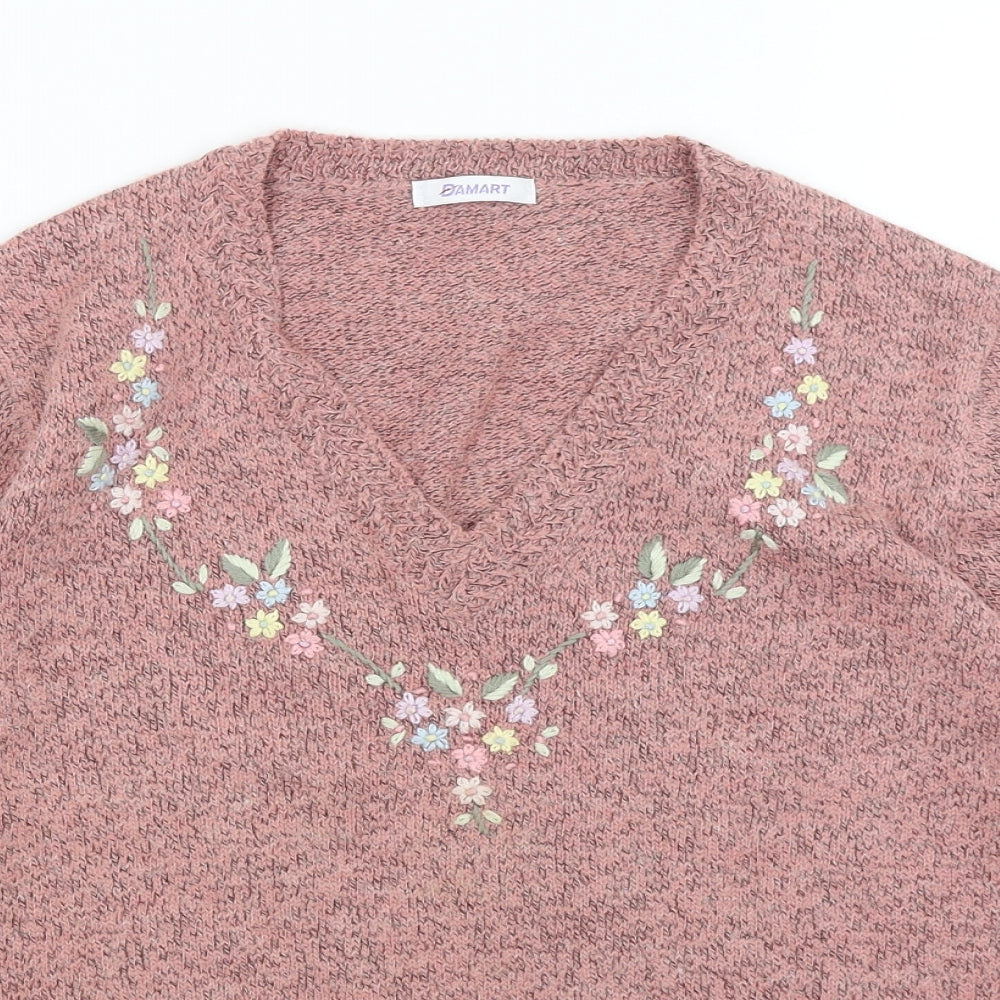 Damart Womens Pink   Pullover Jumper Size 10