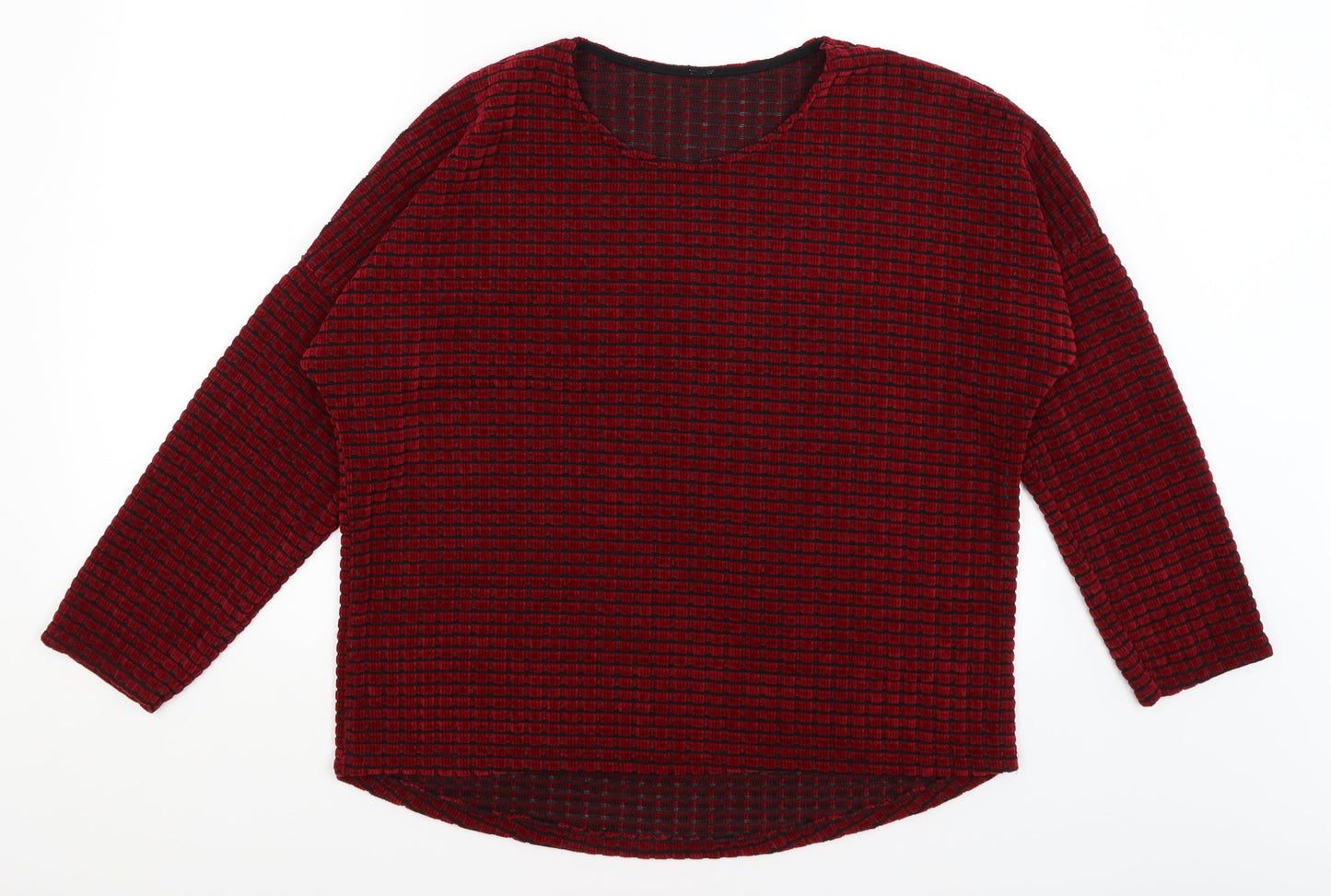 Womens UK Size L Preworn Red Pullover Jumper