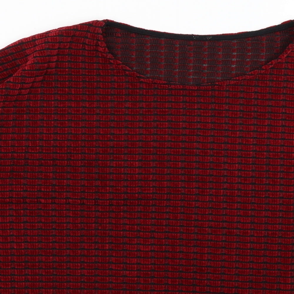 Womens UK Size L Preworn Red Pullover Jumper