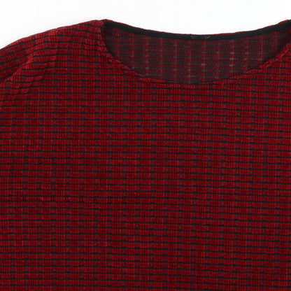 Womens UK Size L Preworn Red Pullover Jumper