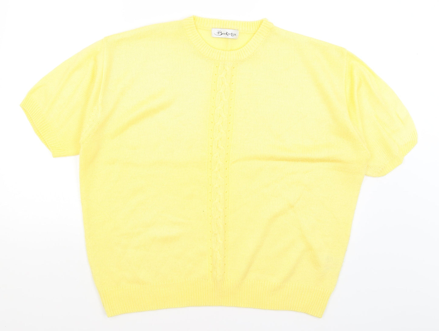 Womens UK Size 18 Berkertex Yellow Pullover Jumper