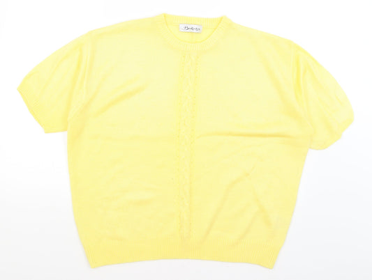 Womens UK Size 18 Berkertex Yellow Pullover Jumper