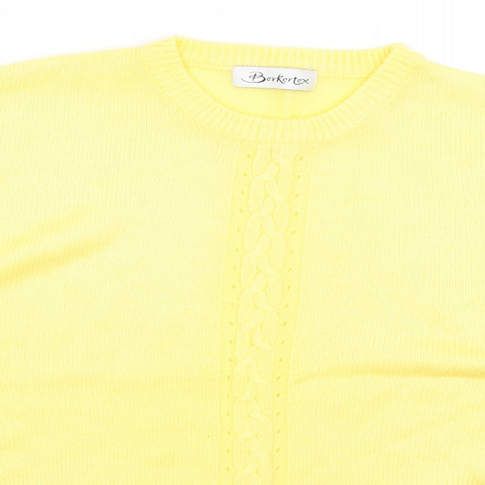 Womens UK Size 18 Berkertex Yellow Pullover Jumper