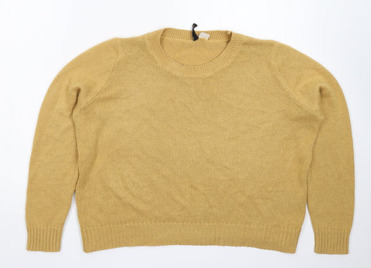 Womens UK Size L Divided Beige Pullover Jumper