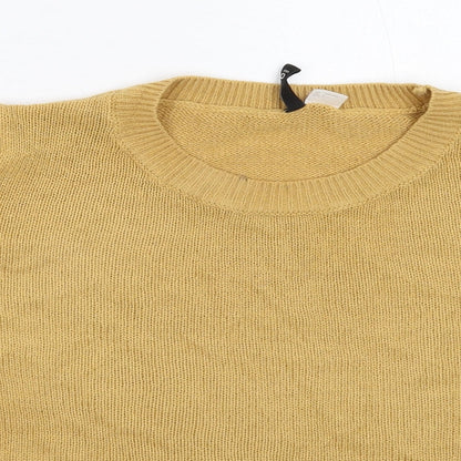 Womens UK Size L Divided Beige Pullover Jumper