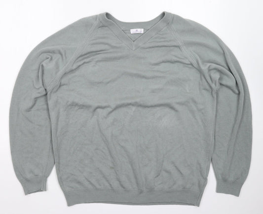 Essentials Mens Grey  Knit Pullover Jumper Size L
