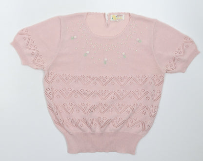 Shangai Womens Pink   Pullover Jumper Size L