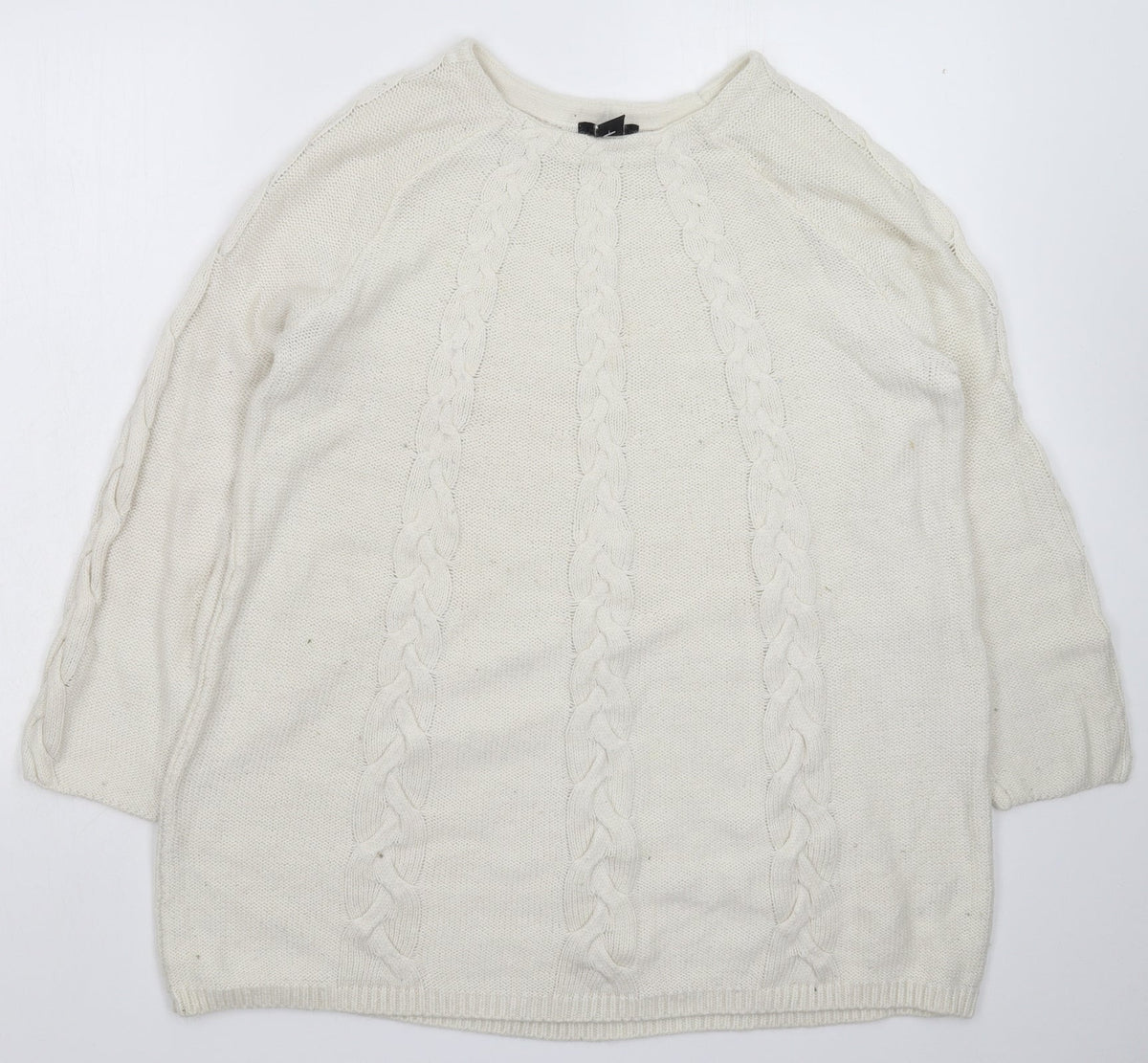 Womens UK Size M H&M White Pullover Jumper