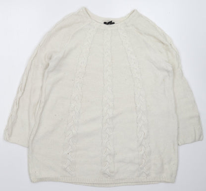Womens UK Size M H&M White Pullover Jumper