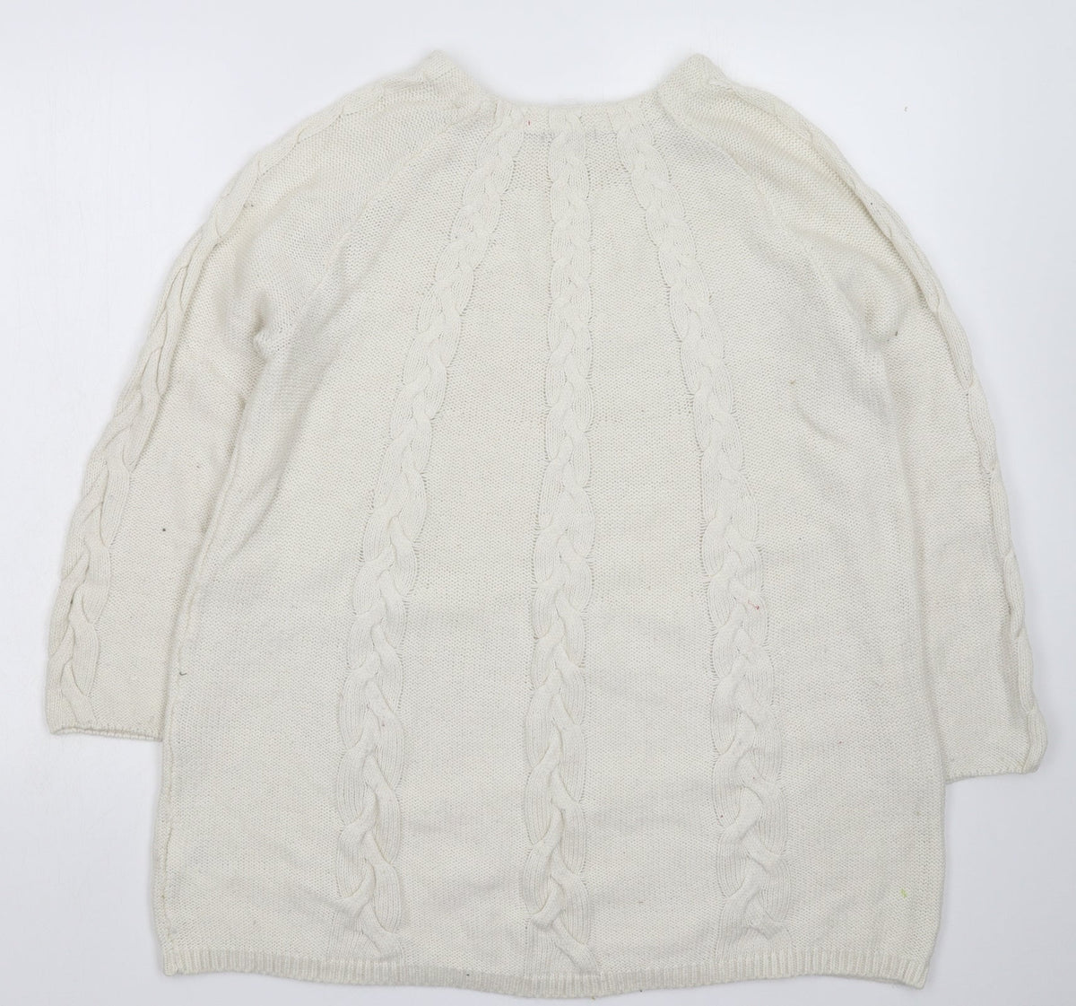 Womens UK Size M H&M White Pullover Jumper
