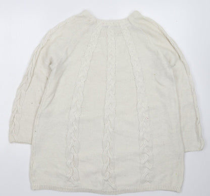 Womens UK Size M H&M White Pullover Jumper