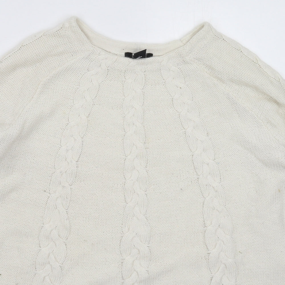 Womens UK Size M H&M White Pullover Jumper