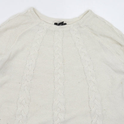 Womens UK Size M H&M White Pullover Jumper