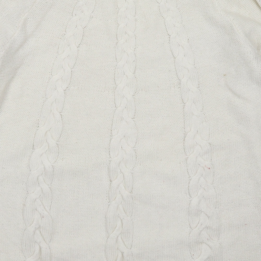 Womens UK Size M H&M White Pullover Jumper