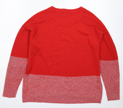 Womens UK Size M NEXT Red Pullover Jumper