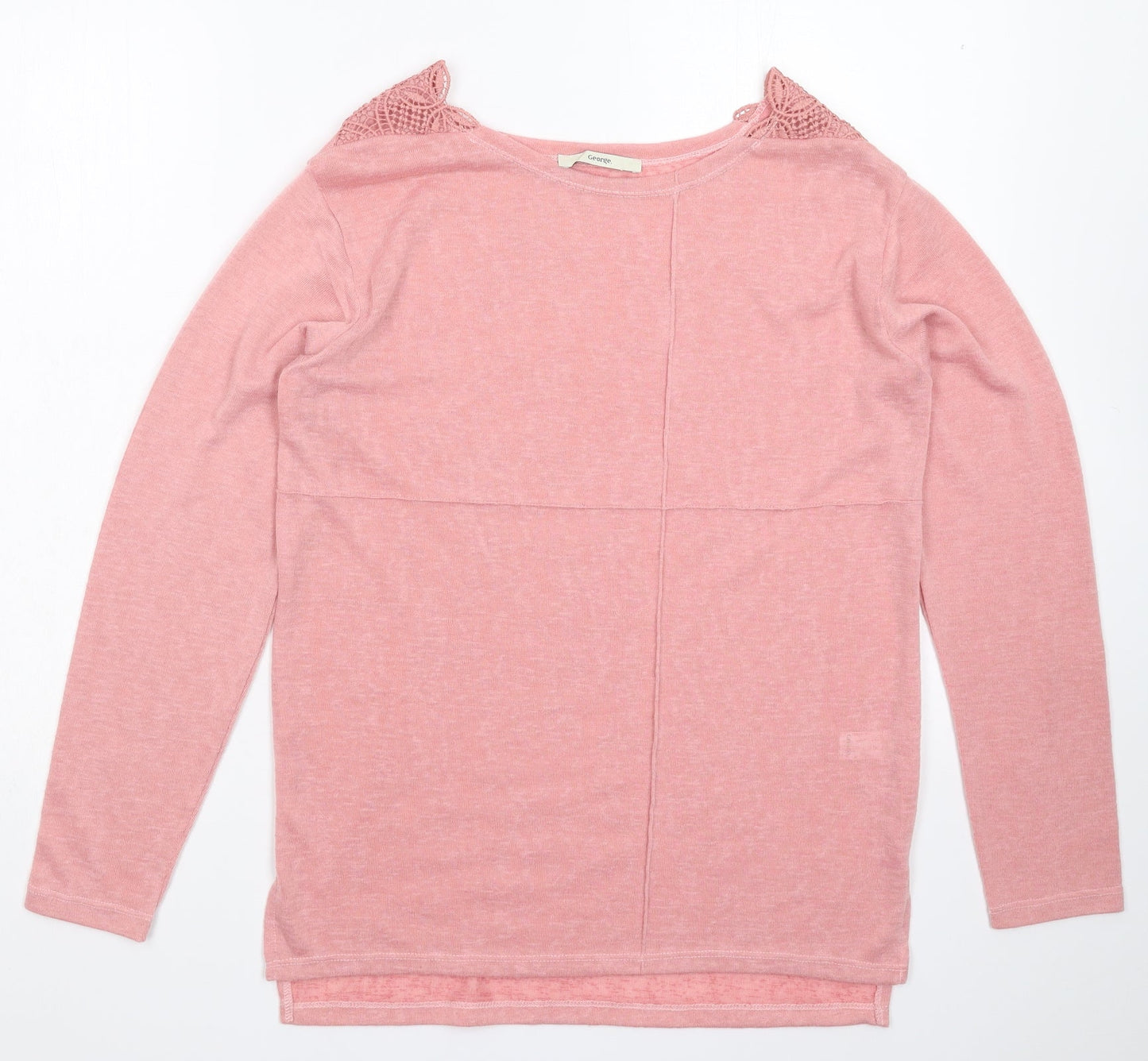 George Womens Pink  Knit Pullover Jumper Size 12