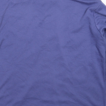 Womens UK Size 14 Preworn Blue Basic Button-Up