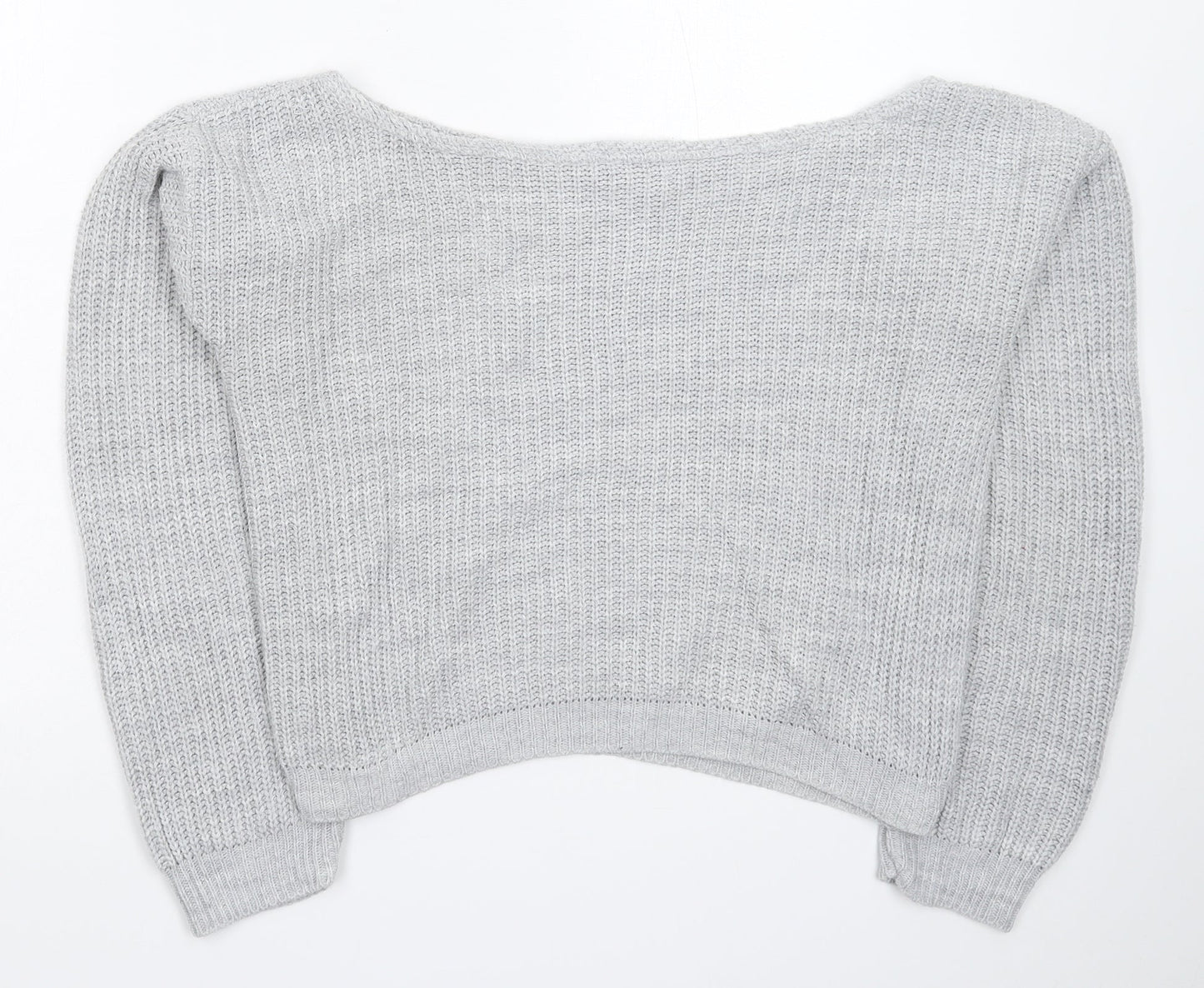 Boohoo Womens Grey  Knit Pullover Jumper Size M