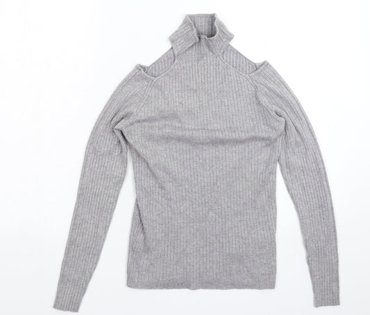 Womens UK Size 10 New Look Grey Pullover Jumper