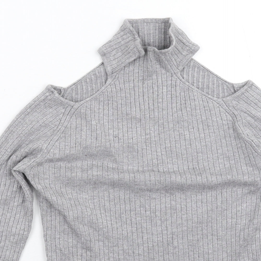 Womens UK Size 10 New Look Grey Pullover Jumper