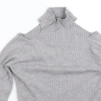 Womens UK Size 10 New Look Grey Pullover Jumper