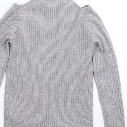 Womens UK Size 10 New Look Grey Pullover Jumper