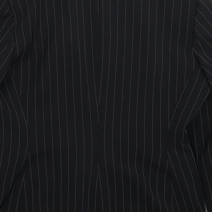The Collection Womens Black Striped  Jacket Suit Jacket Size 12