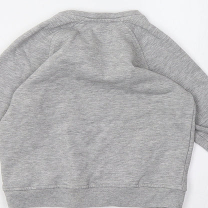 neon sheep Girls Grey   Pullover Sweatshirt Size 5-6 Years