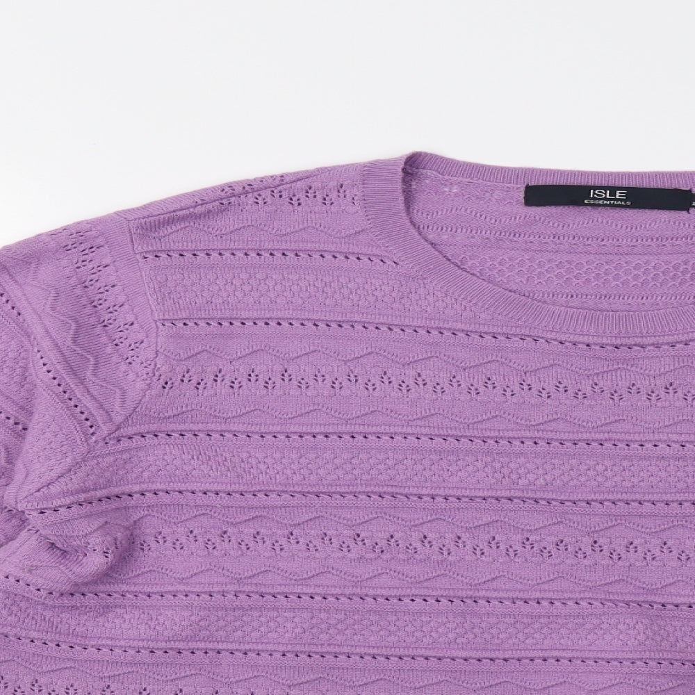 Womens UK Size L EWM Purple Pullover Sweatshirt