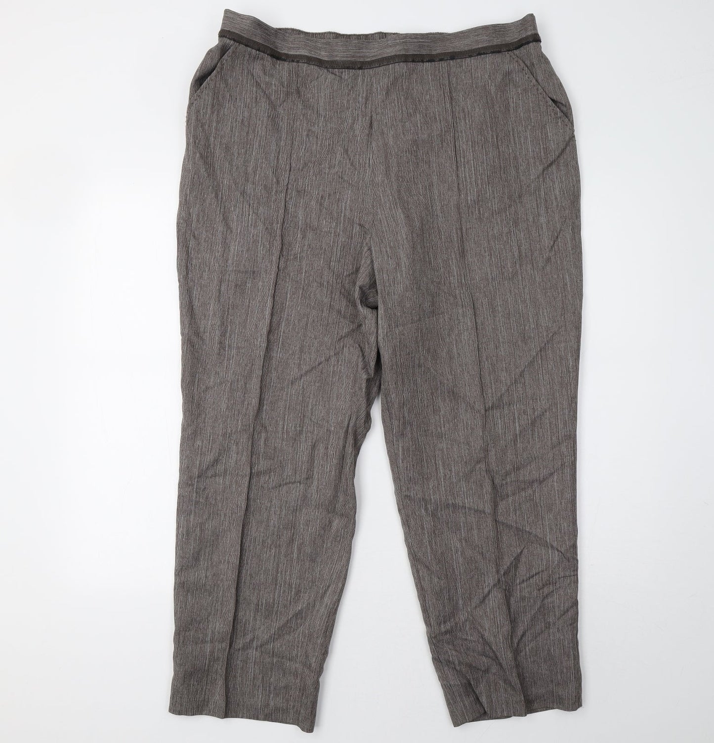 Womens UK Size 18 Marks and Spencer Regular Fit  Brown Trousers