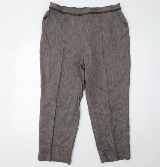 Womens UK Size 18 Marks and Spencer Regular Fit  Brown Trousers