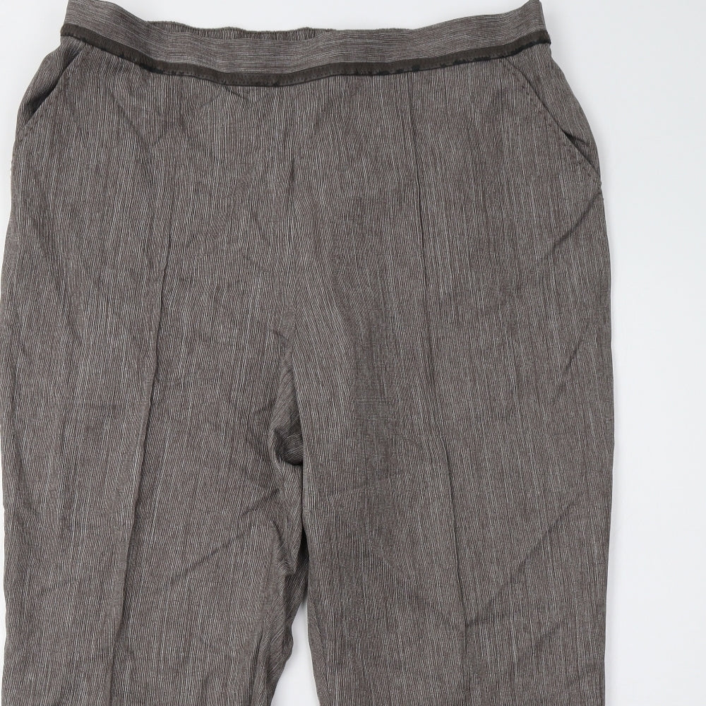 Womens UK Size 18 Marks and Spencer Regular Fit  Brown Trousers