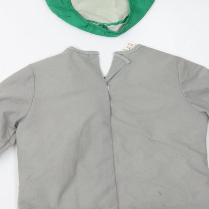 Matalan Boys Grey   Pullover Sweatshirt Size 9-10 Years  - Halloween - with hat