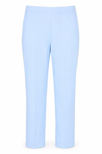 Front view of fashion friends women’s blue trousers, size UK 14, 26-inch leg