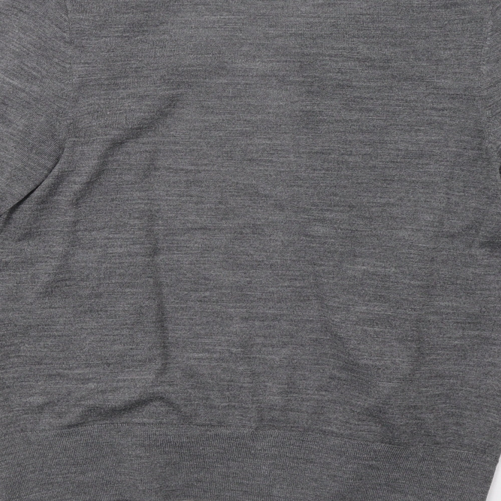 LOFT Womens Grey Geometric  Cardigan Jumper Size S