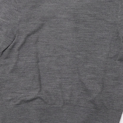 LOFT Womens Grey Geometric  Cardigan Jumper Size S