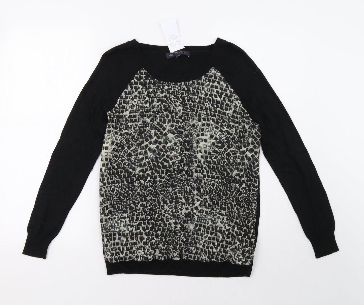 Womens UK Size 6 Marks and Spencer Black Pullover Sweatshirt