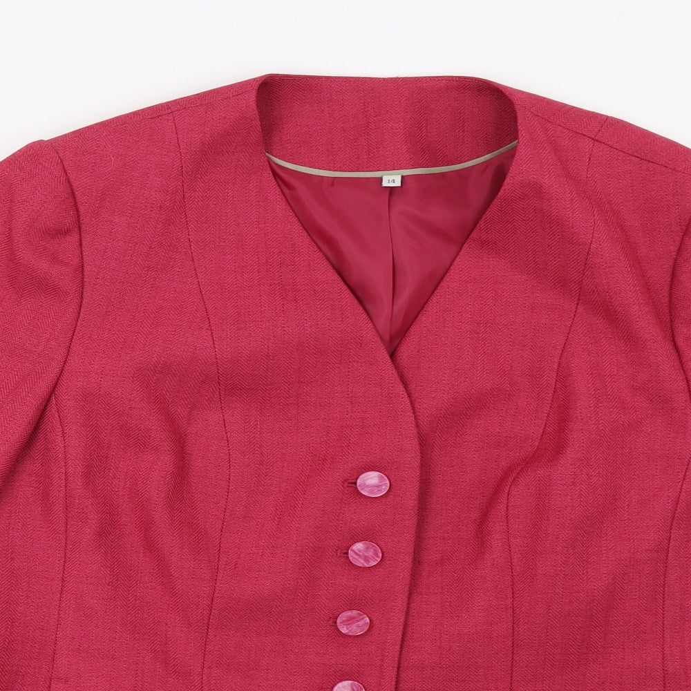 Womens UK Size 14 EWM Pink Jacket