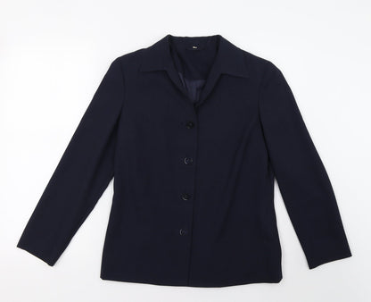 Womens UK Size 10 Preworn Regular Blue Blazer
